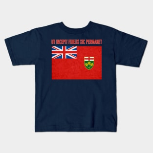 Ontario Flag and Motto Kids T-Shirt